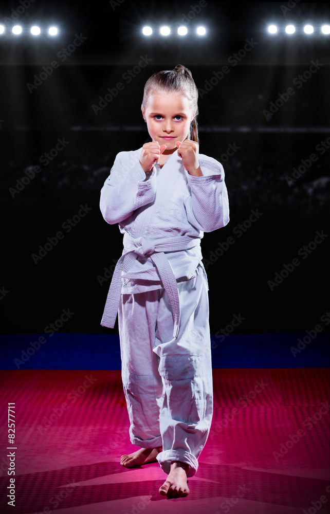 Little girl aikido fighter