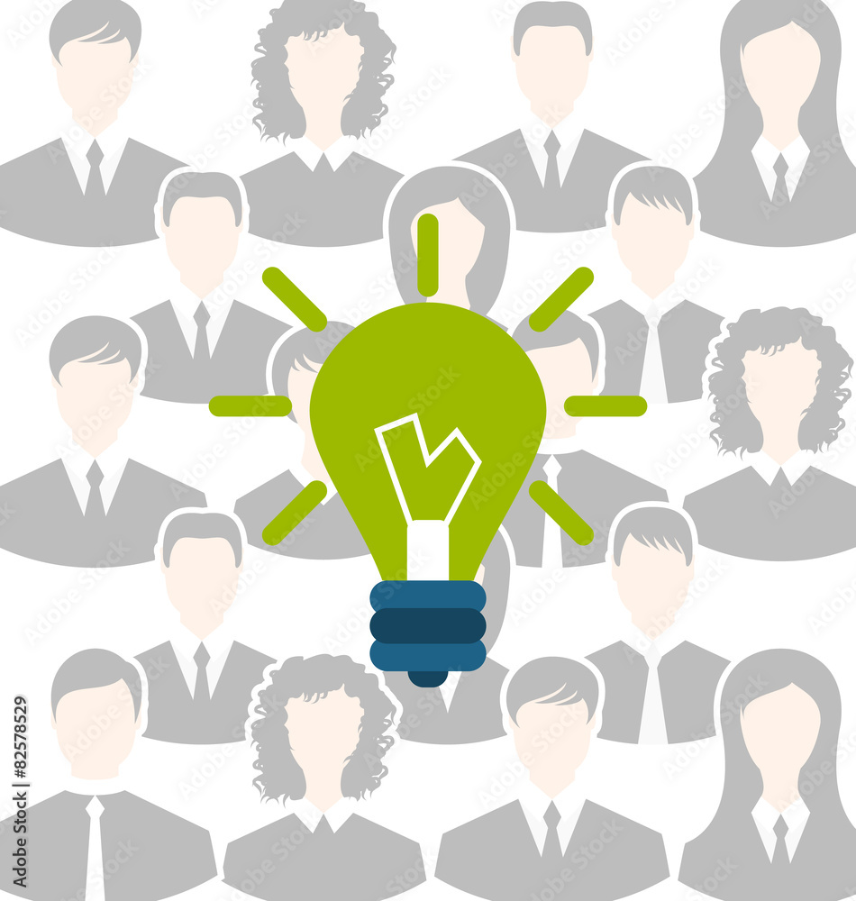 Group of business people gather together, process of generating Group of business people gather together, process of generating