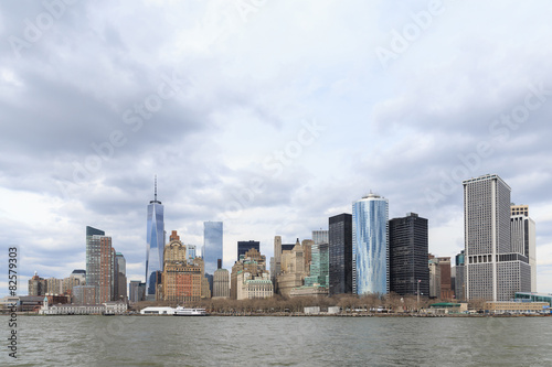 Lower manhattan and One World Trade Center or Freedom Tower