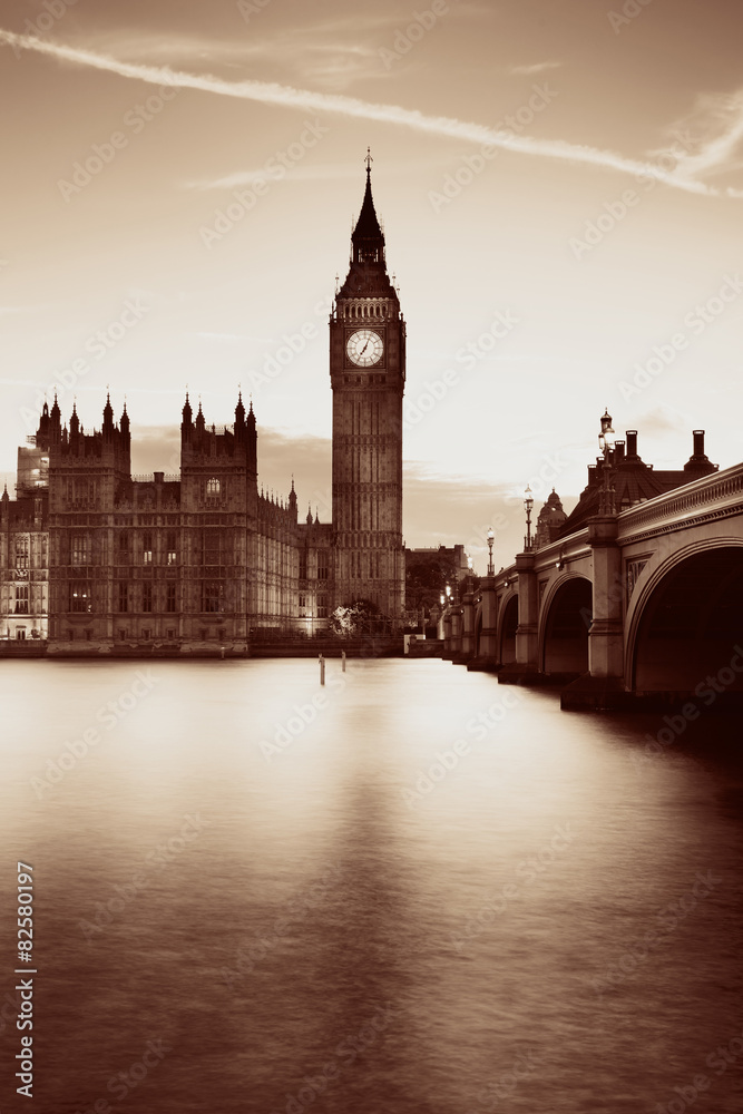 London at dusk