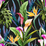 Tropical watercolor seamless pattern
