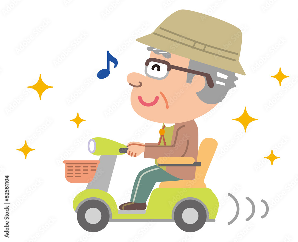 電動車いす 高齢者 おじいさん 電動車いす 高齢者 おじいさん
