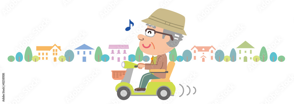 電動車いす 高齢者 おじいさん 電動車いす 高齢者 おじいさん
