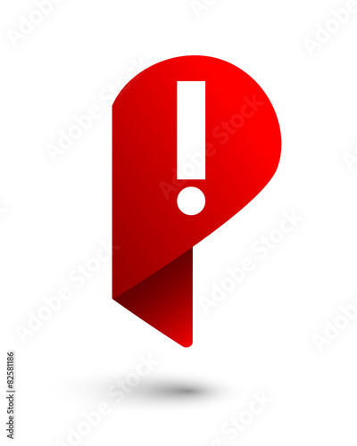 Pin exclamation mark