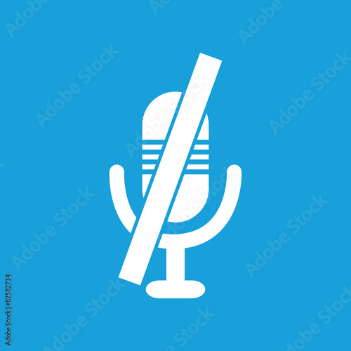 Crossed microphone symbol
