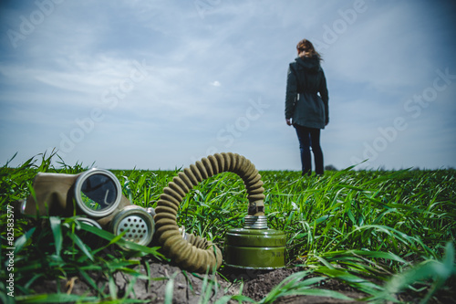 Gas-mask photo