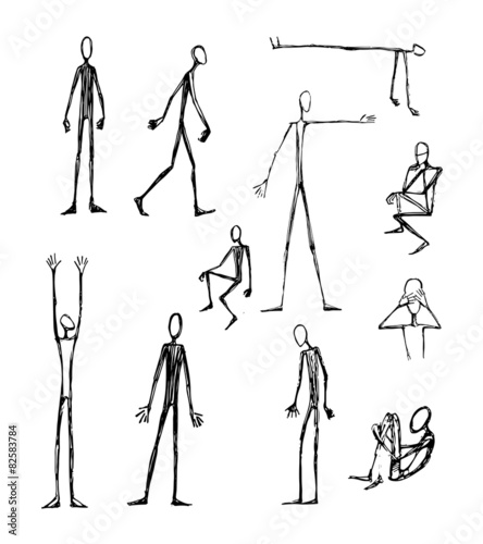 Men long skinny silhouettes