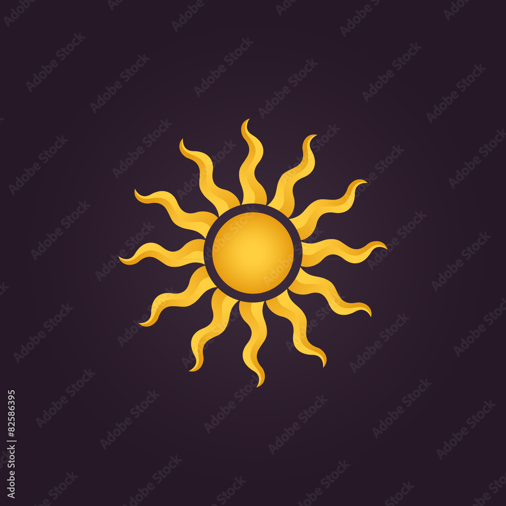 Sun symbol. Abstract vector illustration Sun symbol. Abstract vector illustration