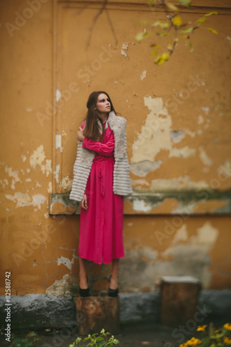 Fashion model in a dress at a photoshoot © Svetlana Iakusheva