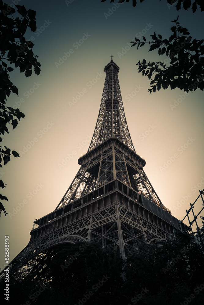 Vintage style of Eiffel Tower