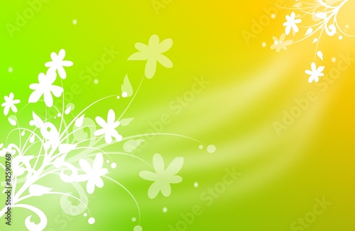 Happy background with floral ornaments