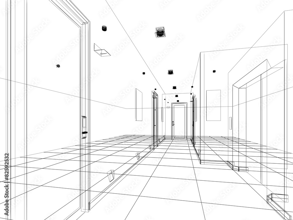 sketch design of interior hall sketch design of interior hall