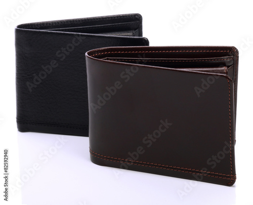 Mens leather wallets on a w...