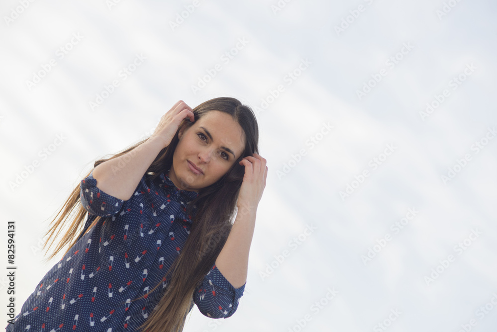 A beautiful girl enjoying summer sun