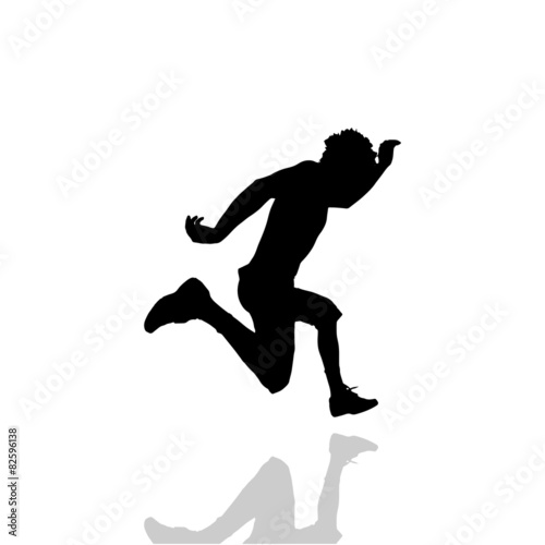 Vector silhouette of a man.
