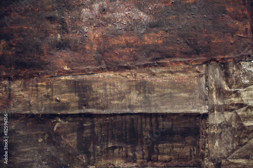 vintage Rusty metal panel textured