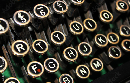 Old Vintage Typewriter Keys