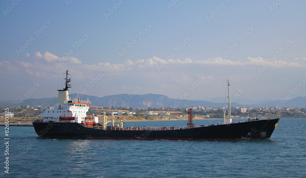 Bulk-oil tanker. Lutraki. Greece.