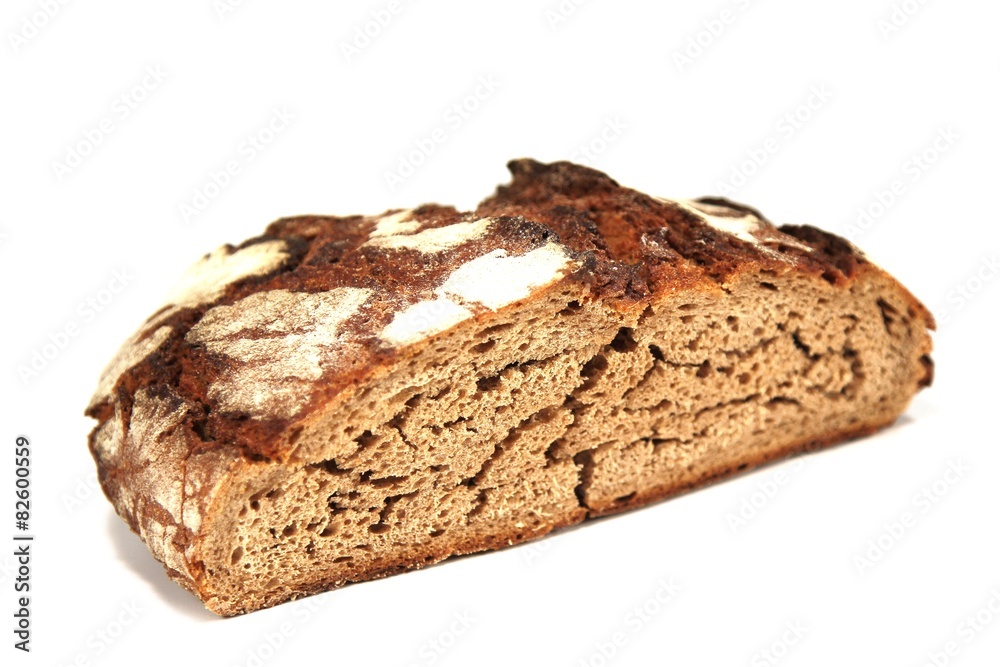 ausgetrocknetes Brot / aufgeschnitten / isoliert ausgetrocknetes Brot / aufgeschnitten / isoliert