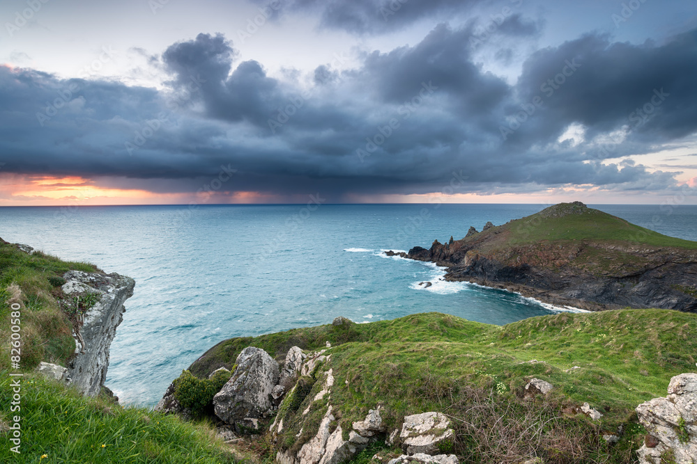 Rain Clouds over the Cornish Coast