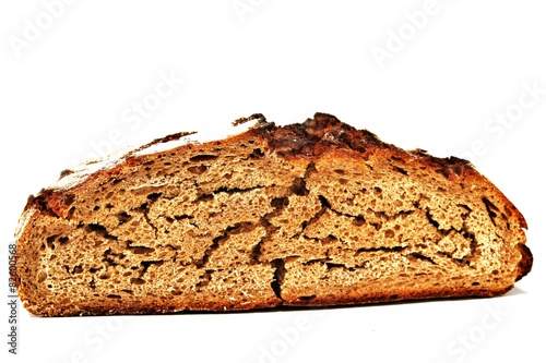 ausgetrocknetes Brot / aufgeschnitten / isoliert