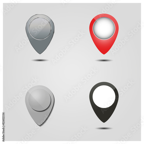 Set pointers maps, vector illustration.