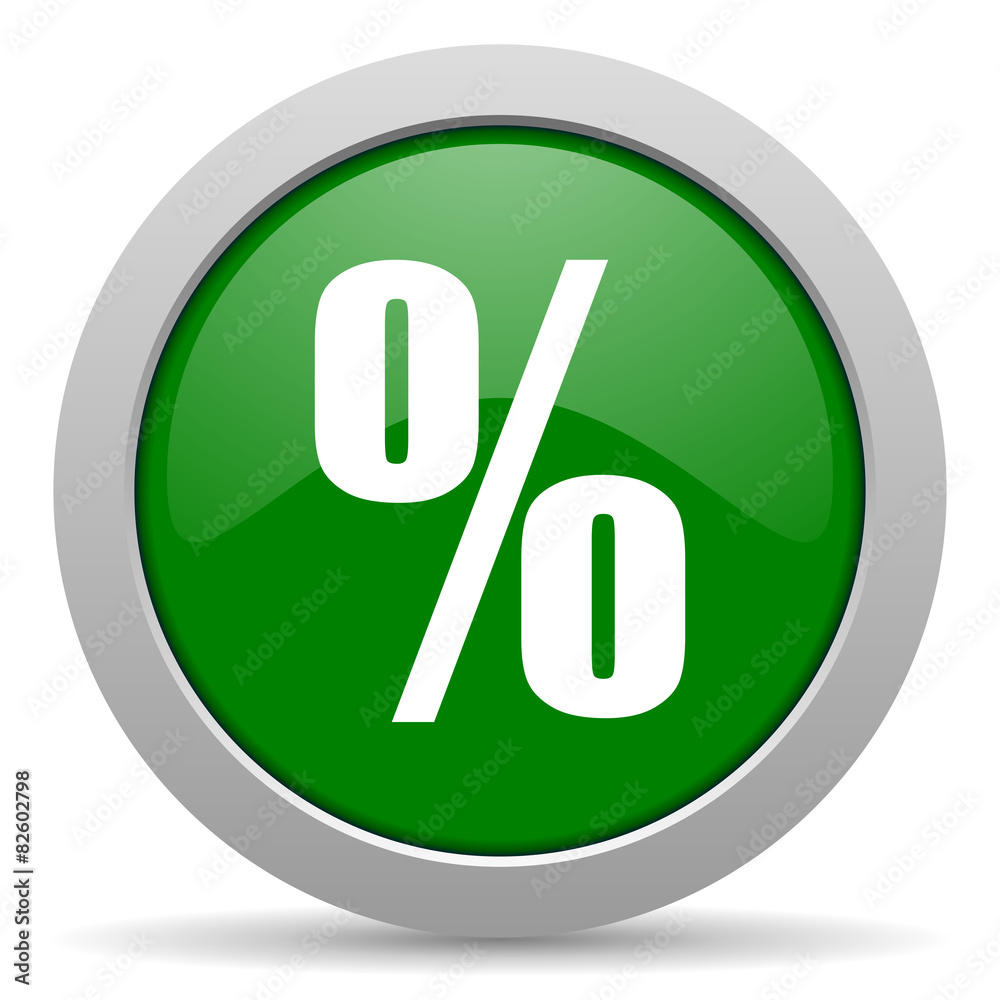 percent green glossy web icon percent green glossy web icon