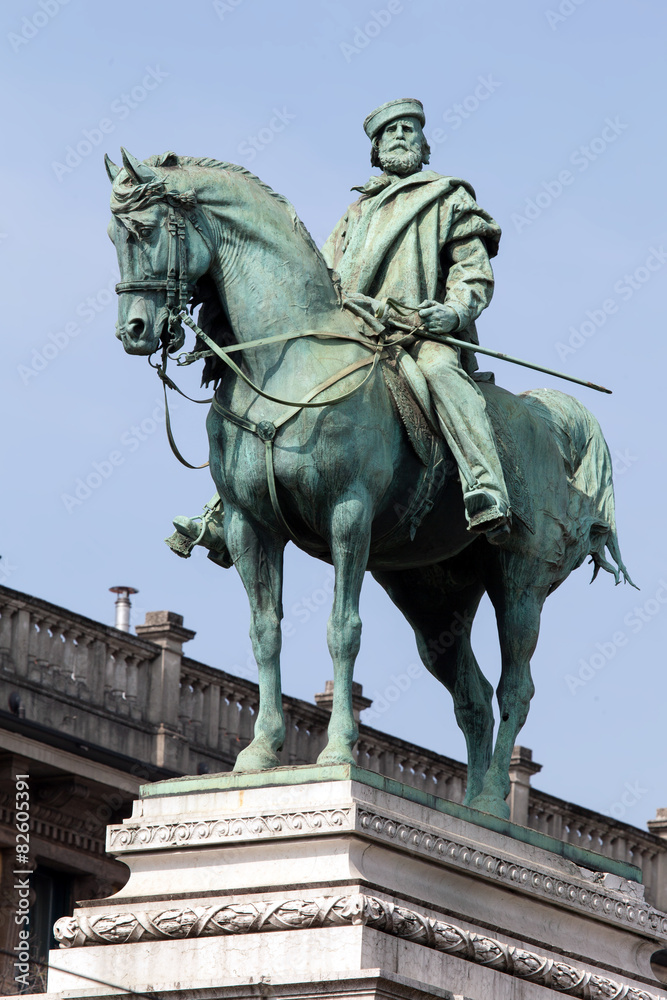 Garibaldi's statue in Milan, Italy
