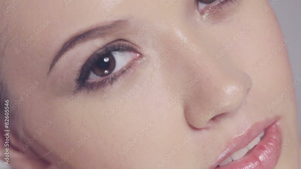 Closeup of the face of a beautiful young woman Closeup of the face of a beautiful young woman