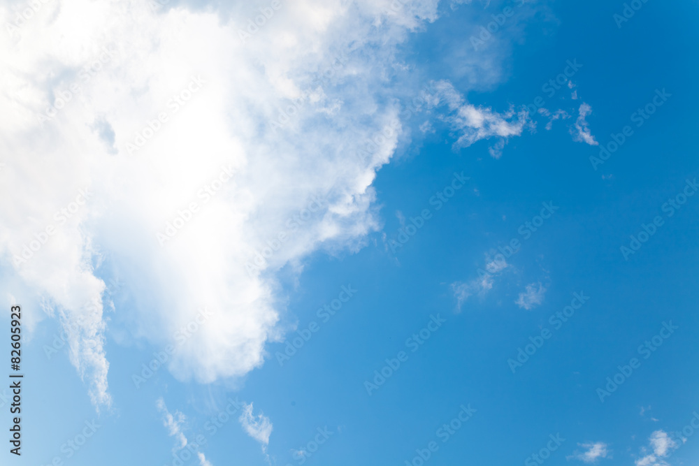 Blue sky with clouds background Blue sky with clouds background