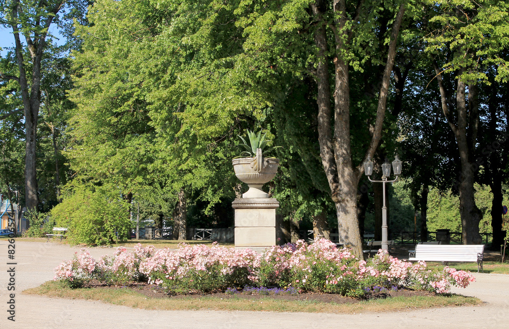 City park in the Kuressaare city