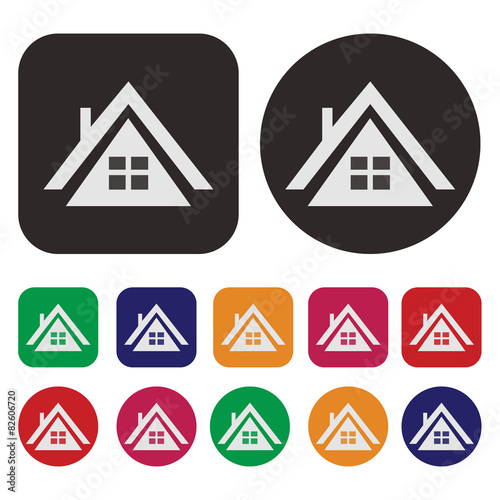 House icon   Real Estate icon   Home icon   vector