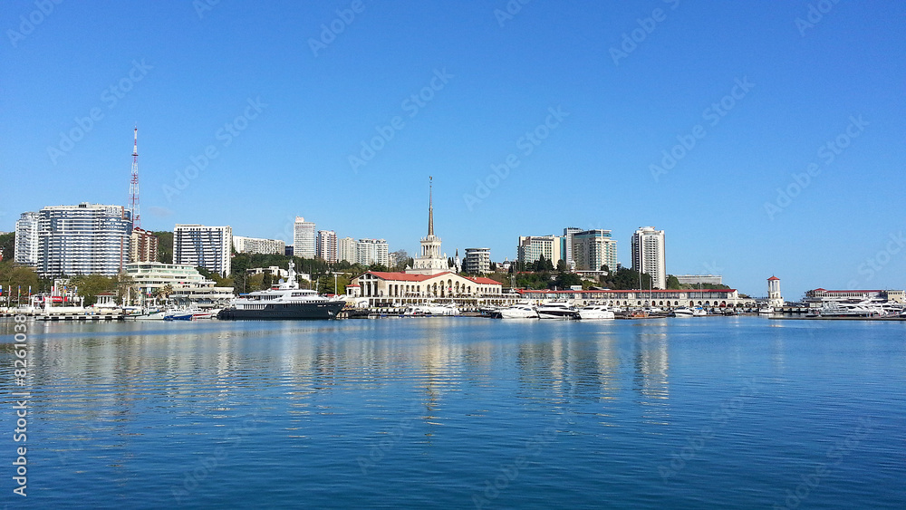 Obraz premium At the Black Sea, seaside Sochi, Russia