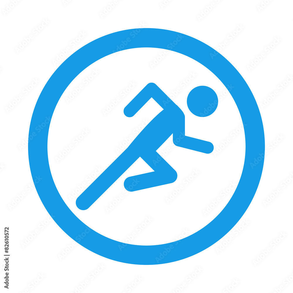 Icono redondo corredor azul Icono redondo corredor azul