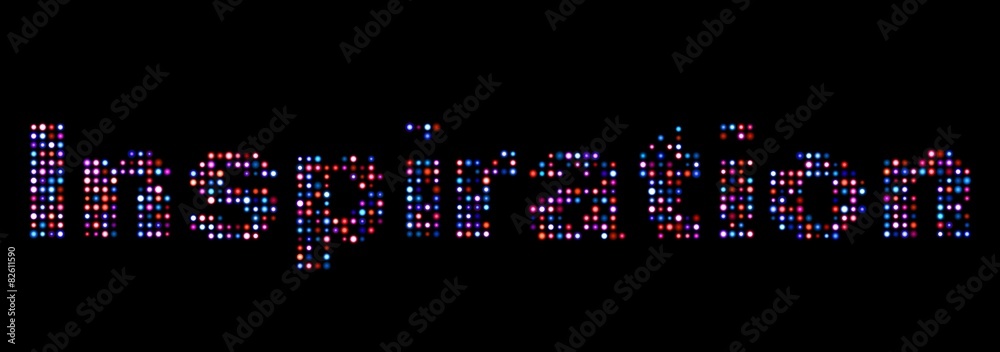 Inspiration led text Inspiration led text