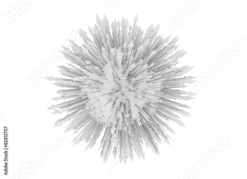 Arrow sphere isolated on white background 