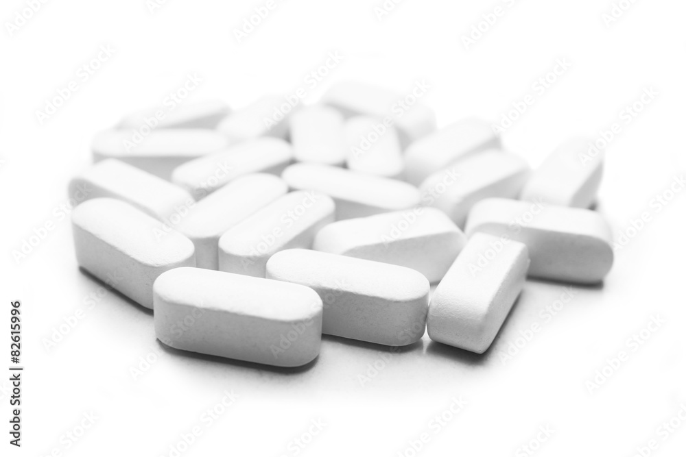 Pile of pills isolated on white Pile of pills isolated on white