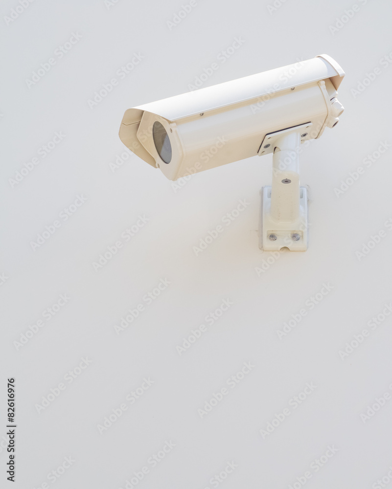 Video camera security system on the wall of the building. Video camera security system on the wall of the building.