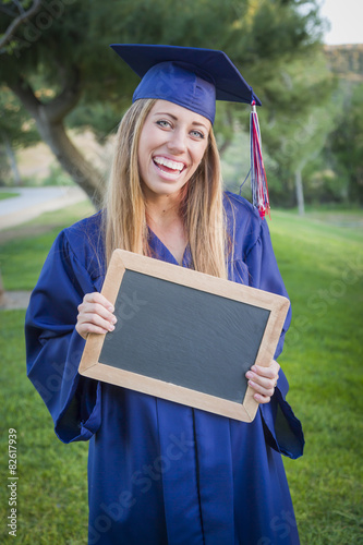 Woman Holding Diploma and B...