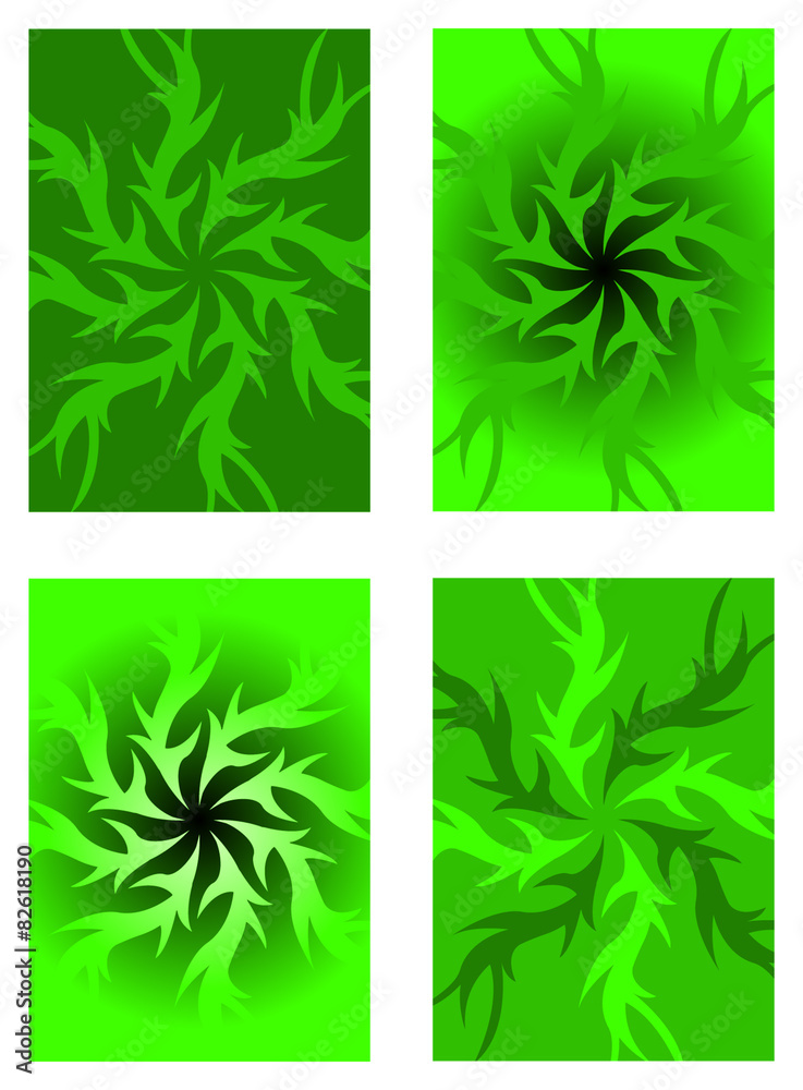 Fondo con llamas estilo tribal verde