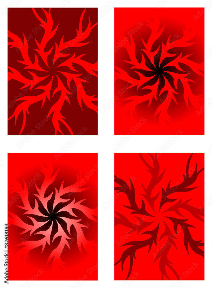 Fondo con llamas estilo tribal rojo