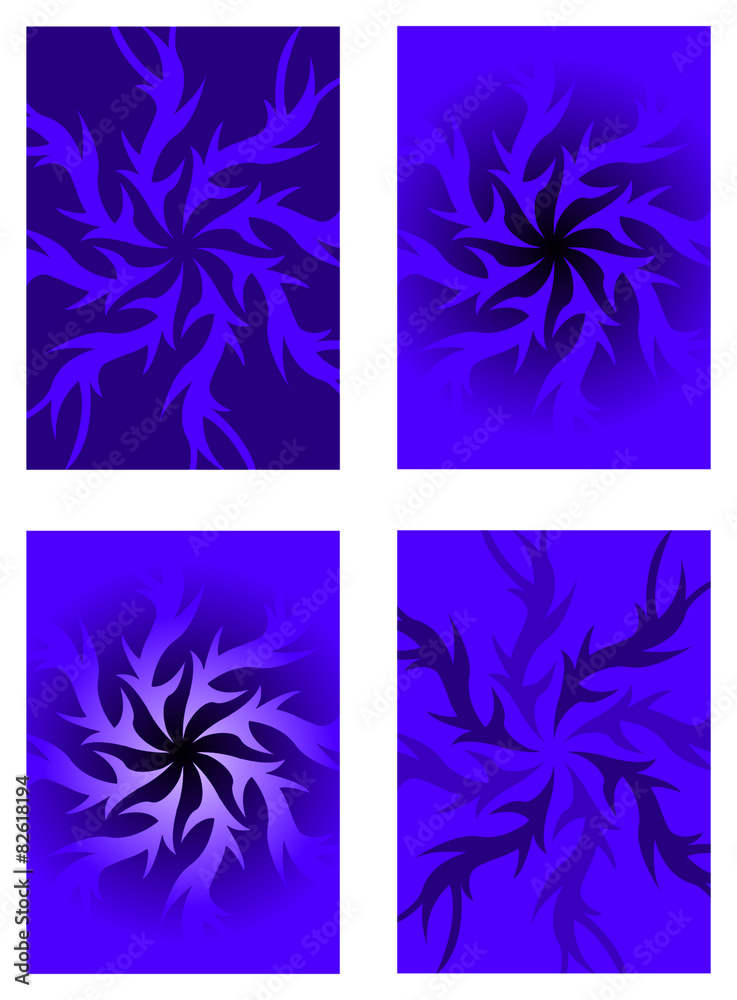 Fondo con llamas estilo tribal azul