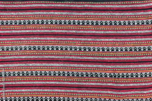 Local north Thailand pattern design made fabric and silk © nopparats