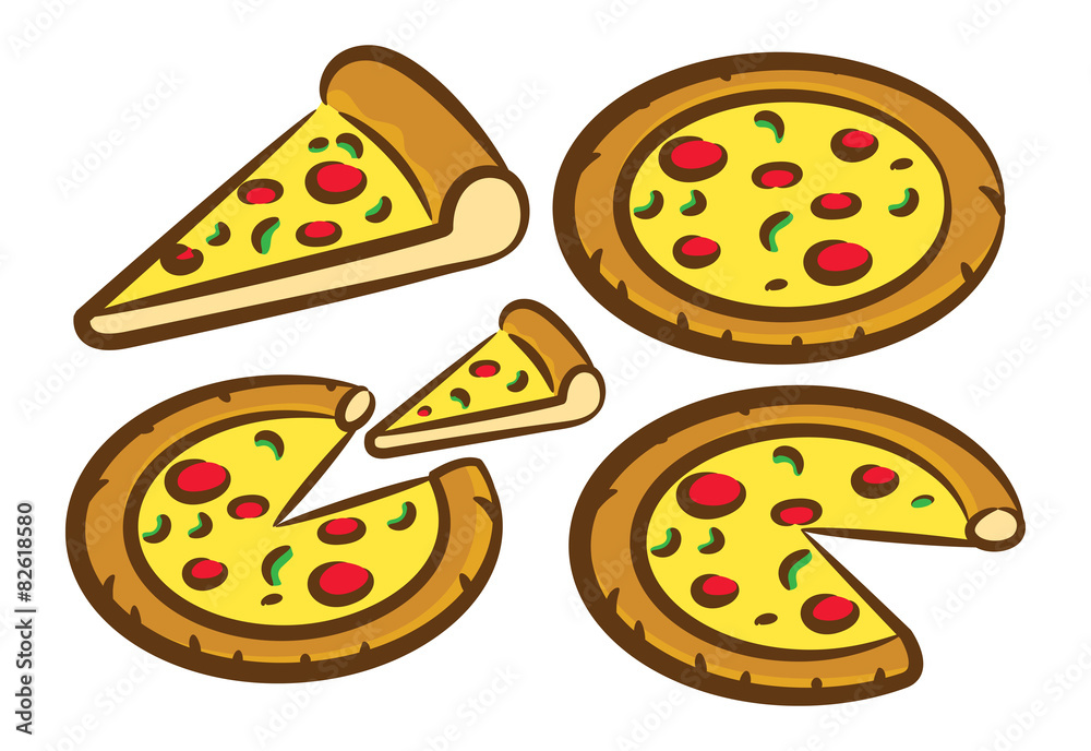 set of pizza icon set of pizza icon
