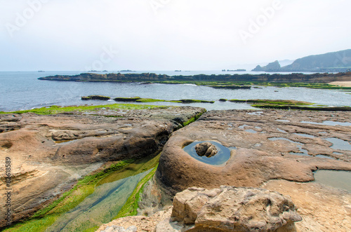 Natural landscape in Yehliu Geopark, Taiwan photo