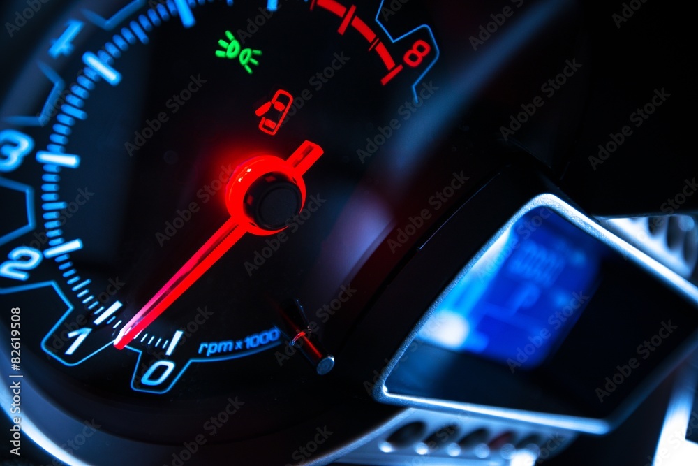 Naklejka premium Digital Car Dashboard