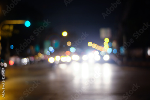 Bokeh from car light on the traffic road © apichart