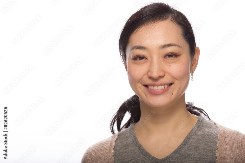 Young Asian woman in studio smile happy face portrait Young Asian woman in studio smile happy face portrait