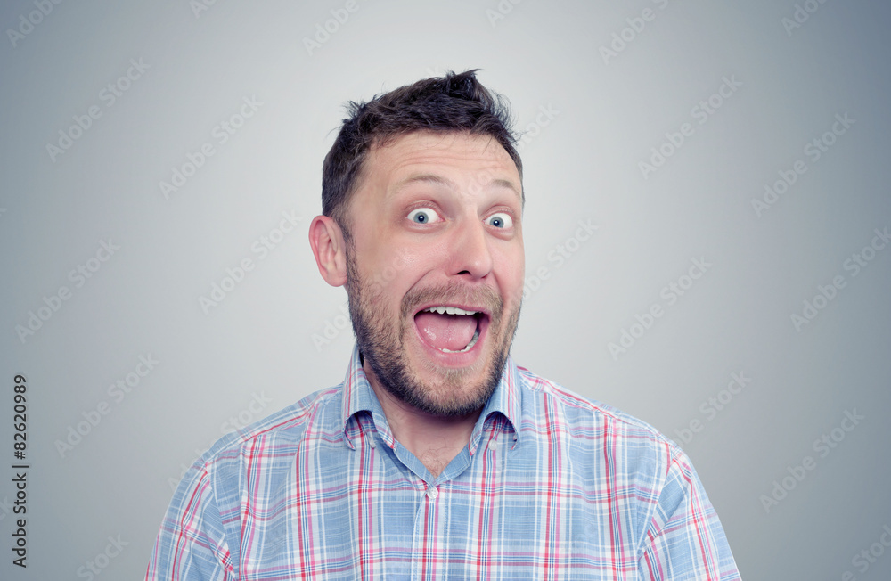 Obraz premium Bearded happy man positive, portrait