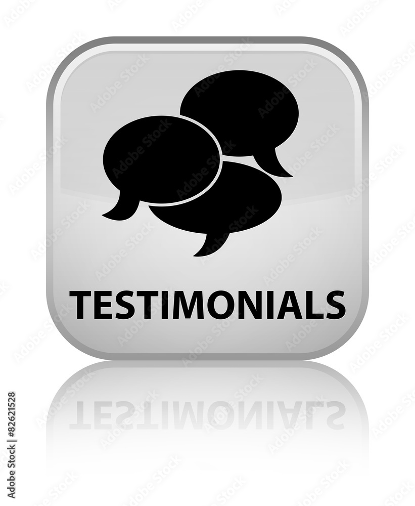 Testimonials (comments icon) white square button Testimonials (comments icon) white square button